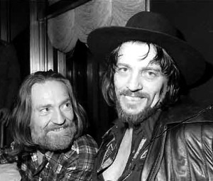 FILE--Waylon Jennings, right, and Willie Nelson are shown in this January 1978 file photo.  Jennings, who defined the outlaw movement in country music, died Wednesday, Feb. 13, 2002, at his home in Arizona, after a long battle with diabetes-related health problems. He was 64.  (AP Photo/File)