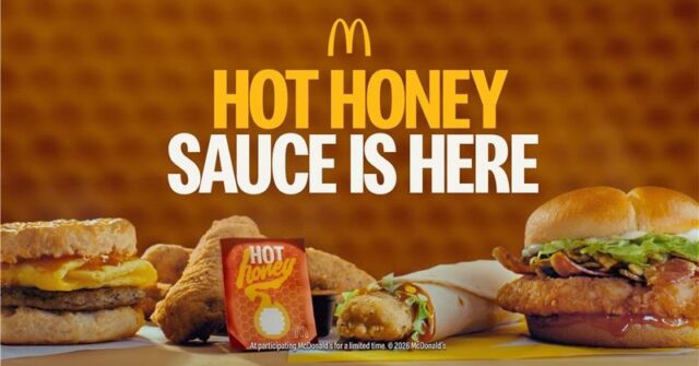 Roses are red, violets are blue...  
We've got the perfect spicy-sweet treat just for YOU! 🌹🔥🍯

This Valentine's season, your fave McDonald's order just got a whole lot hotter (and sweeter!). Say hello to our new Hot Honey Sauce — a delicious blend of smooth honey sweetness with a kick of spicy heat and a touch of tangy vinegar. It'll make your heart skip a beat! 💓🌶️

It's available TODAY at McDonald's locations across Oregon & SW Washington — limited time only, so don't wait!  

Dip those crispy nuggets (or go big with a 20-pc!), drizzle it on your McCrispy, or try it with breakfast... it's available all day long. 😍

Who's grabbing some Hot Honey Sauce for date night... or just because? Tag a friend who needs this in their life! 👇❤️

#HotHoneySauce #McDonalds #ValentinesAtMcDonalds #SweetAndSpicy #OregonMcDonalds #RoseburgEats