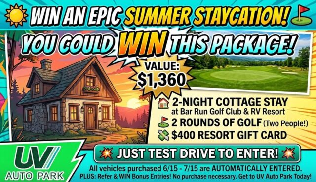 Head on down to UV Auto Park and get in on this awesome Summer Staycation package and find yourself a new ride!