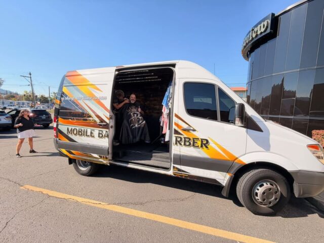 When Moon gets his haircut it’s a community event with Black Label Mobile Barber