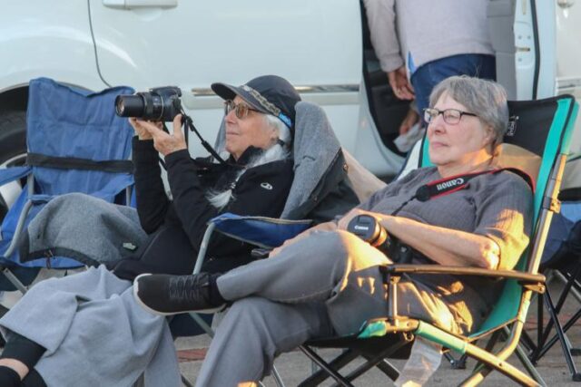As the sun set over Roseburg on Friday, visitors of Fir Grove park sat with their eyes glued to the sky. Then, one by one, small black shapes began to dart back and forth across the twilight. They were few in number, but there was no question: The Vaux's swifts had returned.

The gathering was one of two viewings planned by the Umpqua Bird Alliance (UBA) to view the annual return of the migratory birds, who gather year after year to roost for the evening in Umpqua Valley Art's Clay Place chimney.

For More Information Please Visit www.nrtoday.com