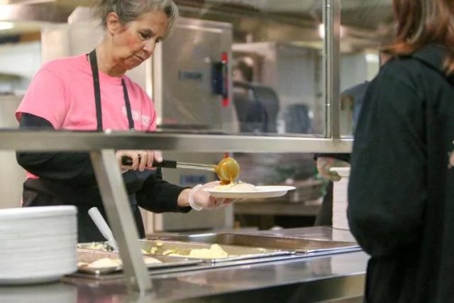 TRI CITY — South Umpqua High School held Thanksgiving lunch Friday, inviting over 450 students, staff and administration to partake in the traditionally festive foods.

Office manager Kaila Johnson said the community assisted with items for the lunch. This includes Sweet Confections Bakery in Riddle baking pies for the entire school district — approximately 40 pies per school — which the district bought with Farm to School money; and Coca Cola donated soft drinks. Sodexo served turkey, ham, mashed potatoes, gravy, rolls and vegetables, while a salad bar was available.

The students in leadership decorated the cafeteria with orange, yellow and red leaves, table clothes, cut outs of pumpkins and more. These students also served the desserts, pies and cookies to the cafeteria.

For More Information Please Visit www.nrtoday.com