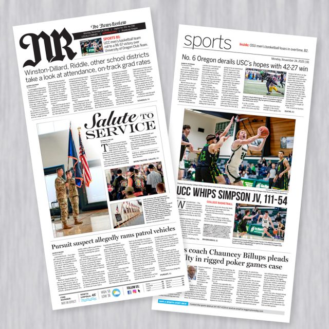 The News-Review's Monday 11-24-25 e-Edition is available now on our website at nrtoday.com. #localnewspaper #localsports #localnews