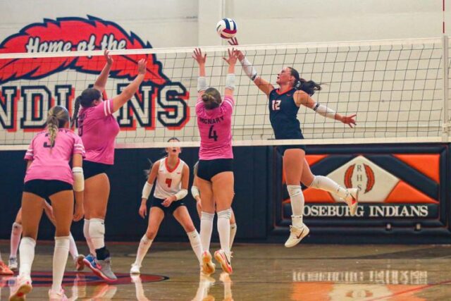 The Roseburg High School volleyball team defeated McNary in straight sets to open the season with a nonleague win. 

The set scores were 25-22, 25-21, 27-25.

The first two sets were close, with each team battling for single points to stay ahead even minimally, but the Indians were able to ease to the lead both times for the wins. 

For More Information Please Visit www.nrtoday.com
