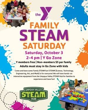 Families are invited to an afternoon of hands-on learning and fun at Family STEAM Saturday, this Saturday from 2:00 p.m. to 4:00 p.m. in the YMCA Go Zone.

A YMCA of Douglas County release said in partnership with the Umpqua Valley STEAM Hub, families will have the opportunity to explore interactive activities focused on science, technology, engineering, art and math. The event is designed to give children and adults a chance to learn, create, and experiment together through engaging, hands-on experiences.

Family STEAM Saturday is free for YMCA members and $5 per family for non-members. Adults must remain in the GO Zone with their children throughout the event.

For More Information Please Visit www.nrtoday.com