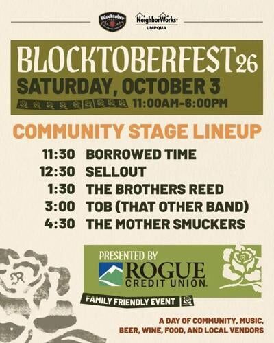 The 5th Annual Roseburg Blocktober Fest takes over historic downtown Roseburg this Saturday, October 3, from 11:00 a.m. to 6:00 p.m.

A Blocktober Fest release said the event is free and open to all ages. It will fill Southeast Jackson and Southeast Main streets with live music, family entertainment, kids’ activities, local food and drink, downtown businesses and lots of vendors.

Blocktoberfest will feature bands and other entertainment on two stages. The Community Stage has live local music all day, and the Family Stage features the Umpqua Actors Community Theater, hula, line dancing and more.

Downtown parking is free all day and there will be no parking enforcement downtown during the event.

For More Information Please Visit www.nrtoday.com