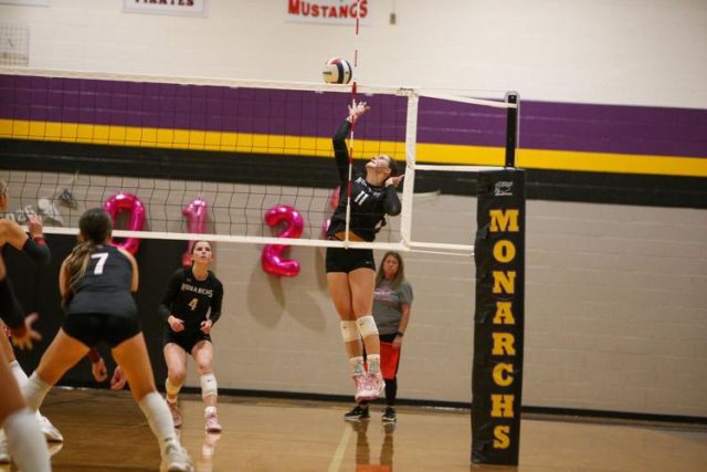 DIXONVILLE — The Umpqua Valley Christian volleyball team finished Skyline League play Thursday night with a win over North Douglas in four sets in the UVC gym.

Scores were 14-25, 25-10, 25-22, 25-11. The Monarchs are 17-3 overall and finished 10-0 in the Skyline, regaining the regular season championship from the Warriors.

Umpqua Valley Christian was ranked No. 1 in the latest Class 1A coaches' poll.
ADVERTISING

It was the first Skyline loss for North Douglas (18-5, 9-1), which takes second place in league.

https://www.nrtoday.com/sports/preps/prep_volleyball/prep-volleyball-umpqua-valley-christian-beats-north-douglas-in-four-captures-skyline-league-title/article_cdf9405c-62da-44fc-873f-9f4497a47077.html