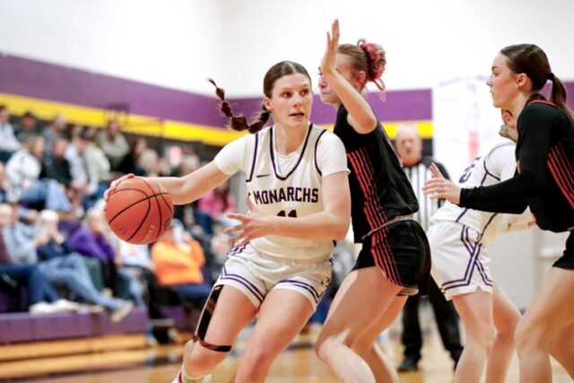 DIXONVILLE — The Umpqua Valley Christian girls basketball team took a paramount step toward winning the Skyline League championship on Friday night.

Meagan Hellenthal delivered a double-double with 18 points and 14 rebounds, and the Monarchs defeated Powers 40-30 in a matchup of Skyline unbeatens.

UVC (17-6, 9-0 Skyline) remained in sole possession of first place in the league race with one game left. The Cruisers (14-7, 7-1) had their 11-game winning streak snapped.

"That was a huge win — in rankings and for league," Hellenthal said. "(Powers) was definitely our biggest opponent in league and we've been looking forward to this game all season. We played as a team, battled and got the W."

It was a physical game, with the two teams combining for 34 fouls.

"It was really brutal. We were expecting it to be physical, and came out and went super hard," UVC senior wing Avery Renyer said. "It was rough. We had to keep ourselves under control, and play hard and play for each other." 

For More Information Please Visit www.nrtoday.com