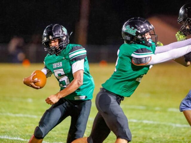 RIDDLE — The Riddle High School football team was defeated 40-30 by Chiloquin in a Special District 1 game Friday in Riddle.Irish (2-3, 1-1) head coach Jason Luft said missed tackles, costly mistakes and untimely penalties proved to be the difference for the Irish and the Panthers (3-3, 1-1) did not hesitate to capitalize."This was a tough loss. We came out strong, but we didn't maintain that intensity. Chiloquin was more physical than us when it mattered, and we made too many mistakes to overcome. We have to tackle better, eliminate penalties, and play four complete quarters of football," Luft said.For More Information Please Visit www.nrtoday.com
