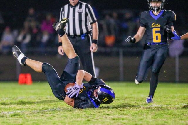 GLIDE — The Glide High School football team kept a clean record for the season with a 28-22 narrow victory over Myrtle Point in a Special District 4 game."It was a fight. It was a dog fight. We knew it going into the game, but we didn't give up," Glide junior Leo Niedermaier said. "We showed some heart and passion. Everyone in here is willing to do everything we need to do to win football games."The Wildcats are undefeated this season, sitting at 7-0 overall and 3-0 in the Special District 4."It was not pretty tonight, but we played the full game, all four quarters. We didn't stop until the very last second," head coach Zackaryiah Mandera said. "It shows that our team's got a little bit of a little bit of, 'hey, you know, we're gonna line up and we're gonna beat you.' They got the mentality to do that. They finally showed that. We're super proud of them, but we got a big game next week."For More Information Please Visit www.nrtoday.com