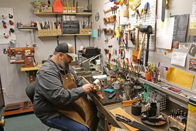 In many ways, leatherwork has changed in modern America. Long removed from the days of handcrafted leather clothing and goods as a staple in households, the industry has shifted to niche specialization, an uncommon skill that produces unique items.

There are still some areas of the country, however, in which leatherwork is alive and well. According to leather crafter Dan Spencer, Roseburg is one of those places.

"There's a small leathercraft community in Roseburg, and we're all very friendly," Spencer said. "It's not competition, because we all have different styles, and we all specialize in different things."

https://www.nrtoday.com/business/keeping-an-artistry-alive-an-inside-look-at-spearheaders-leather-goods/article_058b6efa-3240-4093-9655-7dfb72b559f4.html