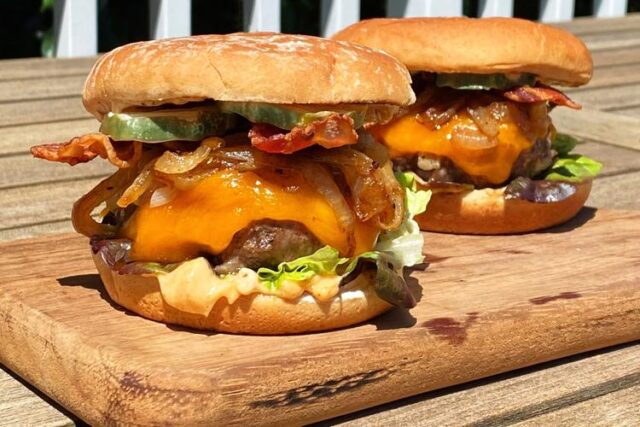 There's no better way to celebrate a meat-eating dad than with a juicy, gloriously messy, double-fisted burger. Fire up the grill, toast the buns and lean into indulgence with meaty beef patties layered beneath smoky bacon, oozing cheese and sweet onions softened to a slippery tangle. Swipes of spicy mayo bring a kick of heat and cooling creaminess, while every bite delivers smoky satisfaction worthy of the special occasion. With these teetering burgers, there's little need for sides. Just be sure to pass the napkins (and a cold beverage).

For More Information Please Visit www.nrtoday.com