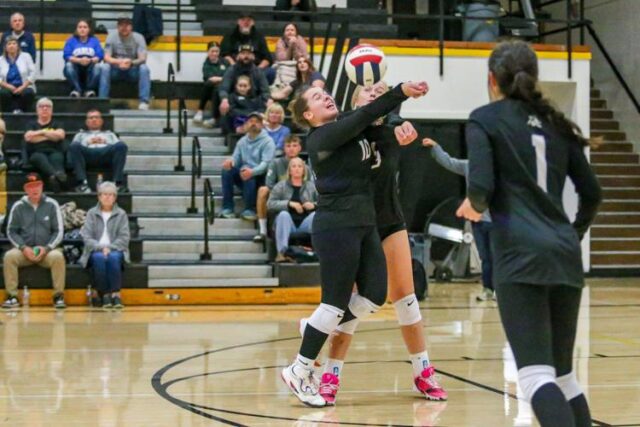 TRI CITY — The Umpqua Valley Christian School volleyball team swept through the Skyline League District playoffs to win the championship with a final four-set win over Elkton on Saturday at the neutral South Umpqua High School gym.

“That was our goal all season,” senior Meagan Hellethal said. “We got our league championship goal and then moving onto the next one was district championship and we got that and are now district champions, so it feels pretty good.”

The Monarchs end Skyline League play undefeated at 9-0, and 15-6 overall so far in the season. The team just came together throughout the season, Hellethal said.

“We just really came together, none of us played with each other before this, but we really meshed throughout the season, Hellenthal said. “All the girls are so great, so easy to get along with and each of us really played our roles, played our positions and we did our jobs and it turned out in our favor.”

In that final championship game, Hellenthal said the team brought the energy and wanted to go out on the court to play their best volleyball. She said they played for each other as well as themselves and celebrated loudly with each other.

For More Information Please Visit www.nrtoday.com