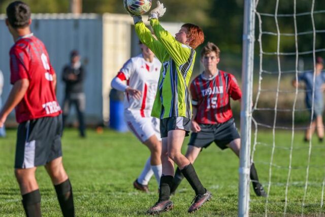 WINSTON — The Douglas High School boys soccer team fell 10-2 to the Coquille/Myrtle Point team on Tuesday in a Special District 3 game played at Winston Middle School.

"Two-zero up, we're really happy. I've been telling my team, because it's been instilled into me through all the coaches I've ever had, play like it's 0-0, right?" Douglas junior James De Leo said.

"But, you know, we got ahead, got a little cocky, lost pace, just never picked it back up"

Domminnick Fugate and Parker Jackson scored in the first part of the game to kick the Trojans out to a 2-0 lead. But then once the Trojans let in one goal, as De Leo put it, it "started snowballing."

For More Information Please Visit www.nrtoday.com