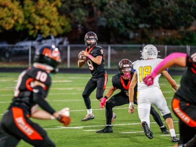 A pair of fourth quarter scores helped the Roseburg Indians get past Eagle Point 24-17 in a Class 5A Special District 5 contest on Friday night at Finlay Field.

In a game where both offenses struggled to find consistency and momentum, big plays by Roseburg's Leto White and Danner Wertz helped turn the score in the Tribe's favor and keep their undefeated record unblemished. 

"Definitely some places to work on but it feels good to be 5-0," said senior linebacker/running back Nick Ruiz.

"The effort tonight will not be good enough going forward and the boys know that," said Roseburg coach Matt Watson. "I'm frustrated that we let a team like Eagle Point, they're a good team, but I'm frustrated that we let them hang around. But I'm proud that at no point did they give up."

For More Information Please Visit www.nrtoday.com