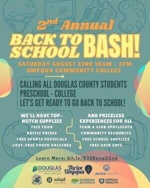 Thrive Umpqua is among the organizations hosting a free back-to-school event for families this Saturday, August 22nd. The second annual Back-to-School Bash will take place from 10:00 a.m. to 3:00 p.m. This year the celebration moves to a brand-new home at Umpqua Community College.

A release from Thrive Umpqua said behind the fun is a shared purpose: helping every student walk into the new year ready to succeed. Research consistently links a strong start to the school year with better attendance and stronger academic outcomes — and small barriers can stand in the way. By clearing those hurdles, building students' confidence, and connecting families to the support and resources they need.

The event will offer free school supplies, raffle prizes including bikes, scooters, laptops, shoe vouchers and gift cards while supplies last. Students can also receive free haircuts. There will be a free lunch catered by Jackson Street Provisions and Smokin’ Fridays, plus cold treats from Umpqua Dairy ice cream and UCC Athletics Shave Ice.

For More Information Please Visit www.nrtoday.com