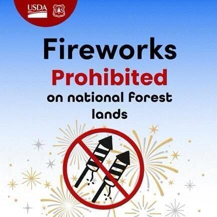 Staff with the Umpqua National Forest remind recreationists that fireworks are prohibited on public lands.

A UNF post said as people make plans to celebrate the 4th of July, they should keep in mind that possessing, igniting, discharging, or using any kind of fireworks is prohibited on national forests and grasslands.

For More Information Please Visit www.nrtoday.com