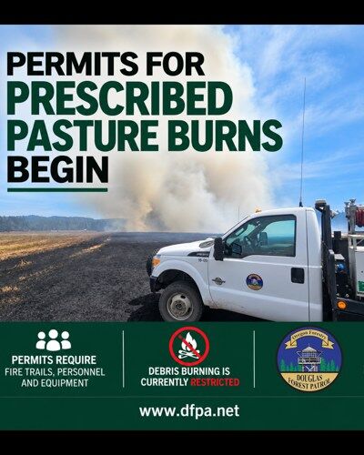 The Douglas Forest Protective Association has issued permits for controlled burns to take place around the Umpqua Valley on Tuesday:

*Ignition time at 10:30 a.m. continuing until 5:00 p.m. in the 17000 block of North Bank Road. Smoke will be visible from Interstate 5, North Bank Road, Roseburg, Sutherlin, Wilbur and Glide

*Ignition time at 12:00 p.m. continuing until 5:00 p.m. in the 1200 block of North Old Town Road in Oakland. Smoke will be visible from Interstate 5, Oakland, Sutherlin, Fair Oaks, Wilbur, Umpqua, Nonpareil, and Roseburg

More prescribed burns are being scheduled for later in the week.

For More Information Please Visit www.nrtoday.com