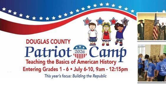 Douglas County Patriot Camp is happening on July 6th through 10th.

The half-day day camp is designed to teach American history to students entering grades 1 to 6 this fall. This is the 9th year the event has been held in Roseburg.

The camp uses the facilities of Covenant Life Fellowship at 1553 Northeast Vine Street in Roseburg. Classes are held each day from 9:00 a.m. to 12:15 p.m. The fee is $50 per camper, or $45 per camper for families with three campers. Scholarships are also available. Registration closes July 1st.

For More Information Please Visit www.nrtoday.com