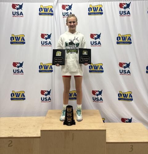 Layla Andrews was named the Umpqua Wrestling Club’s first Quad State Champion after a season of destroying her competition.

The 12-year-old from Glide ended as the 2026 Oregon Classic Champion, Kids state champion, Middle School state champion, Freestyle state champion and Greco state champion, according to a Facebook post by the club.

She also won the OWA Folkstyle state title earlier in the year to achieve the Triple Crown award.

According to Jenna Andrews, Layla’s mother, these wins helped Layla Andrews secure a spot with the Oregon girls national dual team and a chance to travel and compete in Indiana in June.