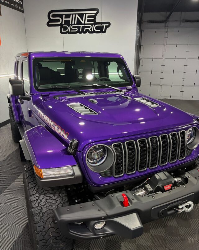 A very cool purple on this Wrangler with less than 500 miles on it. Lots of water spotting was picked up during transit, so it was then chemically treated and taken care of before the paint received a correction.

Once the paint was cleaned up and looking its best, it was coated for added protection and easier maintenance. The windows and door jambs were coated as well.

📱 Call or Text: (541) 530-4644

From Correction to Protection.