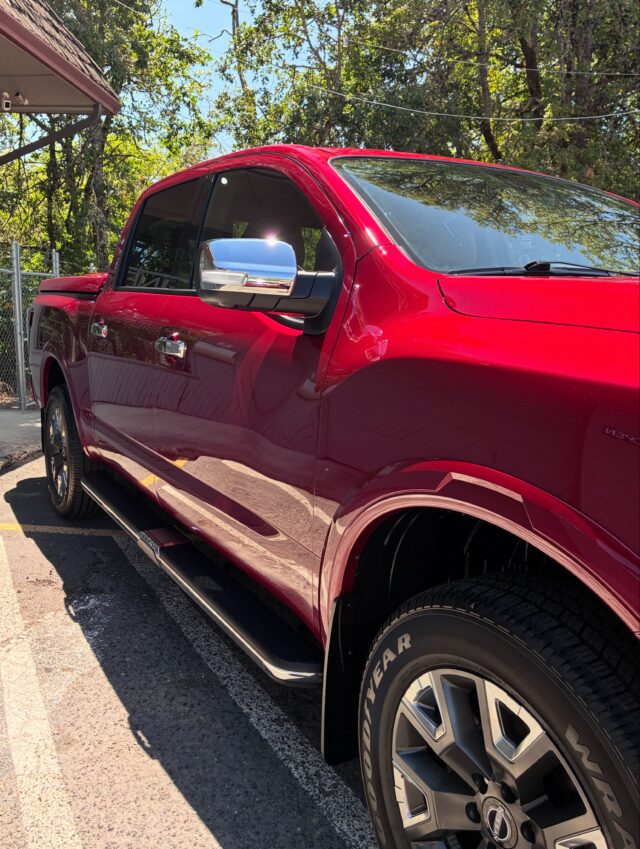 This Nissan Titan underwent a full paint correction to remove minor scratches and refine the paint before being protected with the new @f1nishcoatings Rally Pro Ceramic Coating, delivering incredible gloss, slickness, chemical resistance, and long term protection 🛡️

The factory badges were removed for a cleaner appearance, and the paint matched tonneau cover was corrected to remove heavy rotary swirls that had been left unfinished before being coated, so every painted surface received the same level of attention.

The windshield received a coating as well, helping bugs release easier during washes while adding another layer of protection beyond the paint.

If you are looking to get some long term protection for your vehicle call or text 📱 (541) 530-4644

From Correction to Protection.